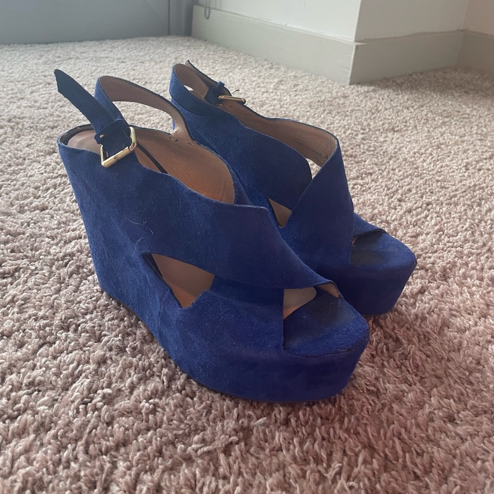 Cobalt blue suede dolce vita heels